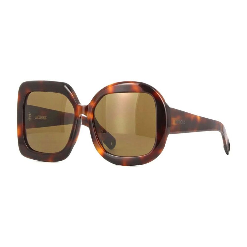Jacquemus Sunglasses Square Full Rim, Havana Frame and Brown Lens JAC/10C2
